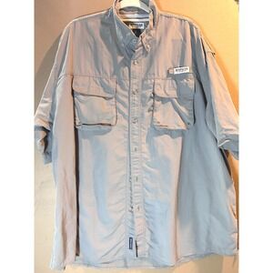 Magellan Sportswear Fishing Shirt Mens XXL Grey Excellent Laguna Madre Vented